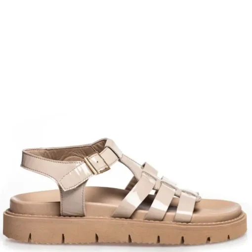 BEIGE MAGIC AND GIRLS PATENT SANDAL