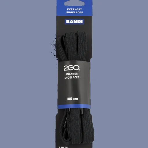 2GO SORT BANDI BRED SNØREBÅND