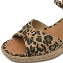 LEOPARD WEDGES SANDAL