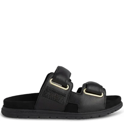 SORT LISA LEATHER SANDAL